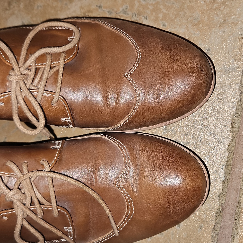 Hinge Oxford Brown Leather Women's Size 9.5 - Picture 7 of 8
